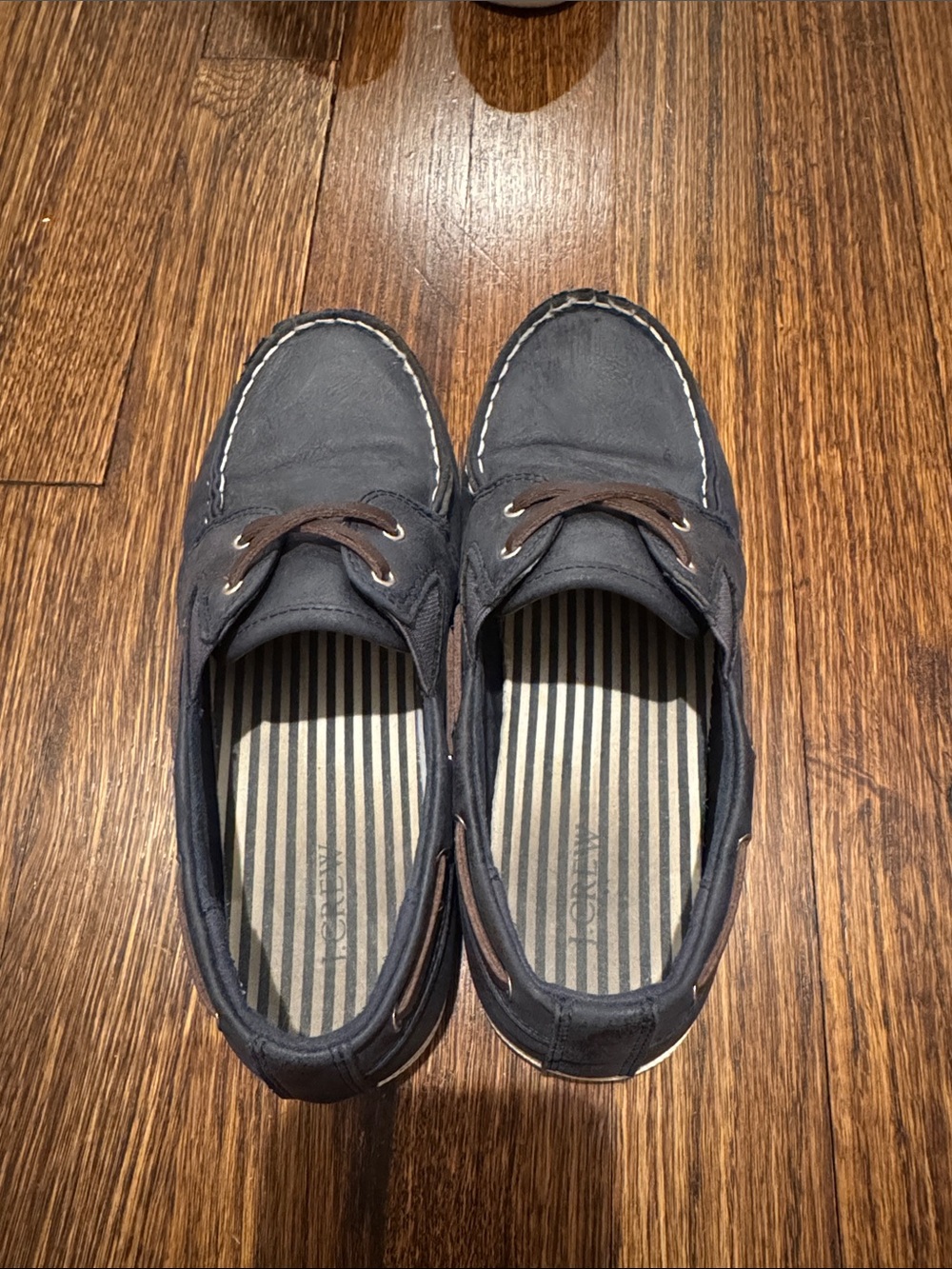 J Crew boys navy boat shoes